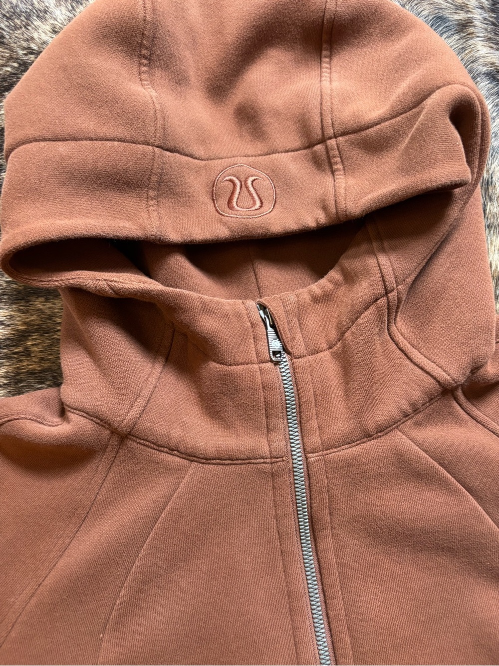 Lululemon Scuba Full Zip Hoodie, Roasted Brown Color, Size XL